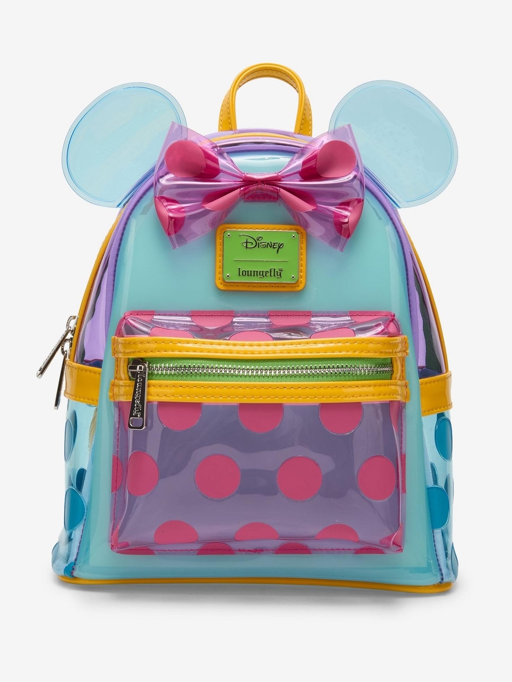 Loungefly Disney Minnie Mouse Polka Dot Colorblock Ears Mini Backpack - BoxLunch